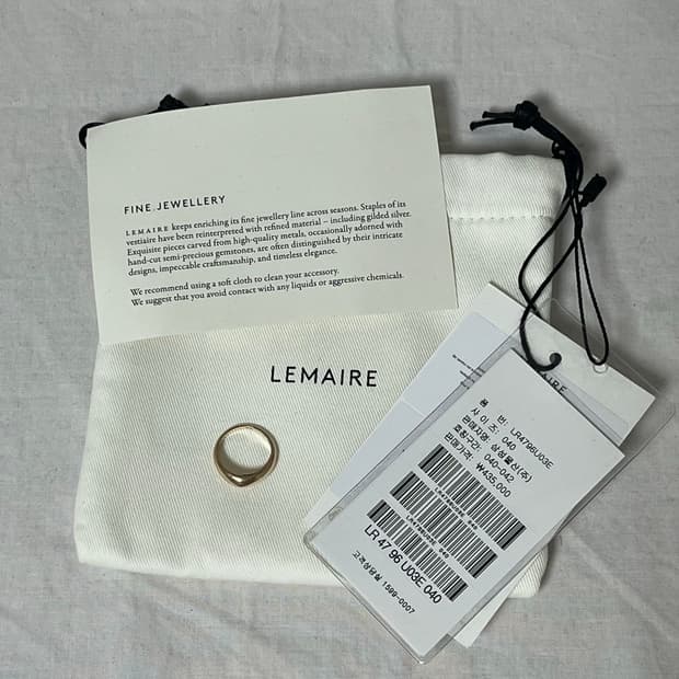 할인! Lemaire 드롭링 골드/르메르 아모멘토 소피부하이 머듈 더로우