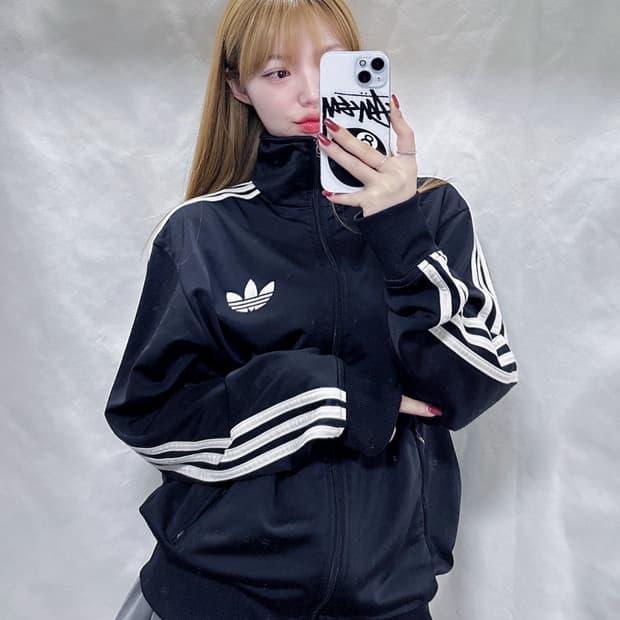 아디다스 블랙 구파이어버드 트랙탑 