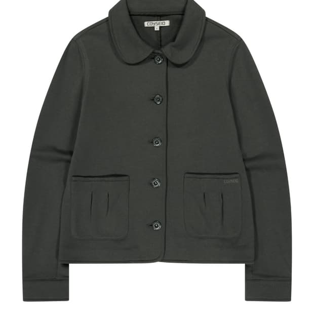 COZY SWEAT JACKET CHARCOAL