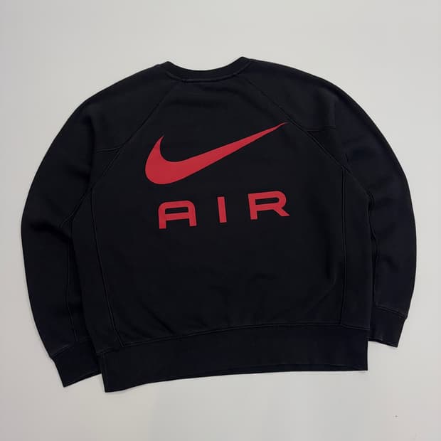 NIKE AIR 나이키 에어 백로고 블랙 짐 레드 맨투맨