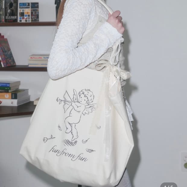 [펀프롬펀] LITTLE-GUARDIAN COTTON BAG, CREAM