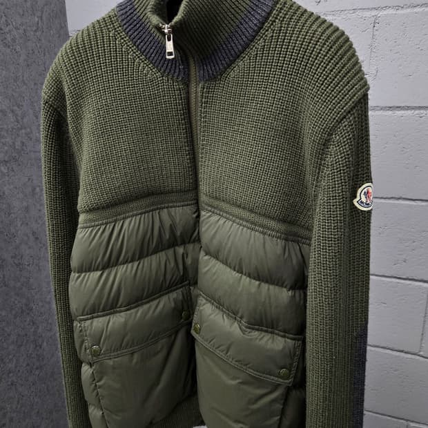 몽클레어 투포켓 니트패딩 L