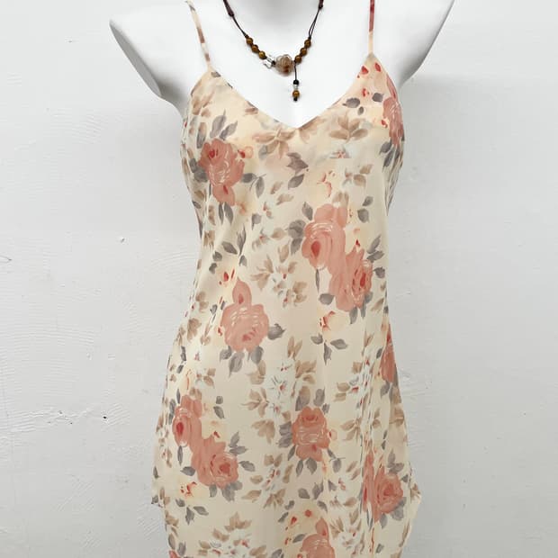 엔틱 플로럴 시어 슬립