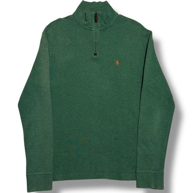 Polo Ralph Lauren 그린 반집업 니트
