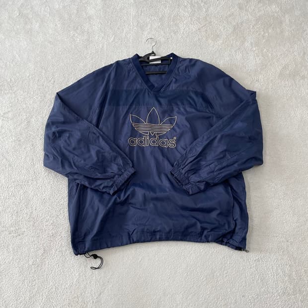 XXL 아디다스 90'S 올드스쿨 빅로고 웜업 바람막이 대장 110
