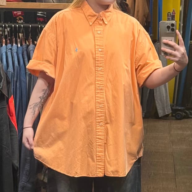 [HI] 폴로 랄프로렌 반팔셔츠 오렌지 