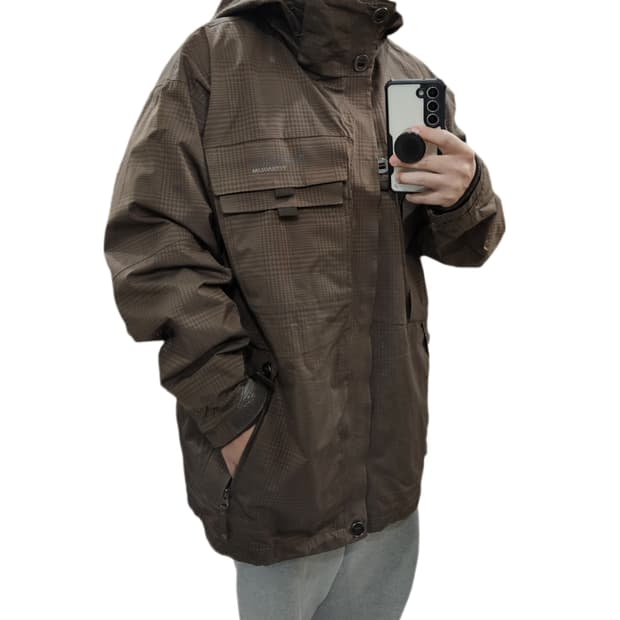 컬럼비아 티타늄 브라운 체크 스키파카 스노보드 자켓 XL 105-110