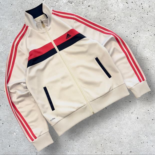 [95] 09s 아디다스 삼선 트랙탑 화이트 핑크 C712