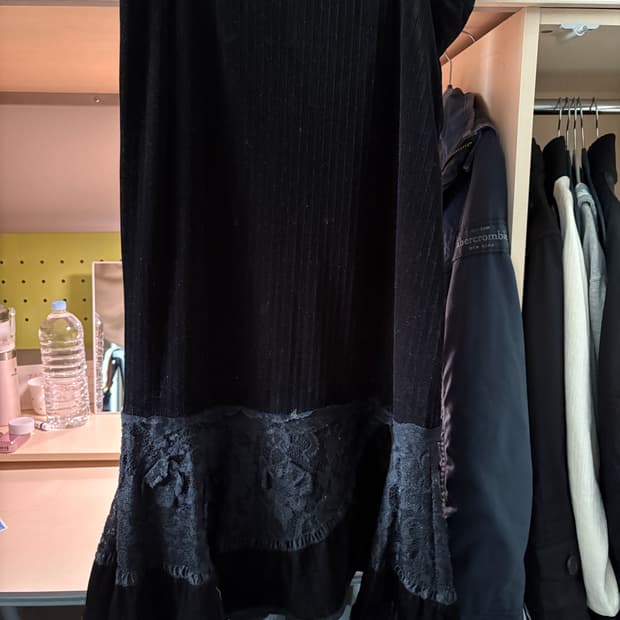 빈티지 고스 벨벳 스커트