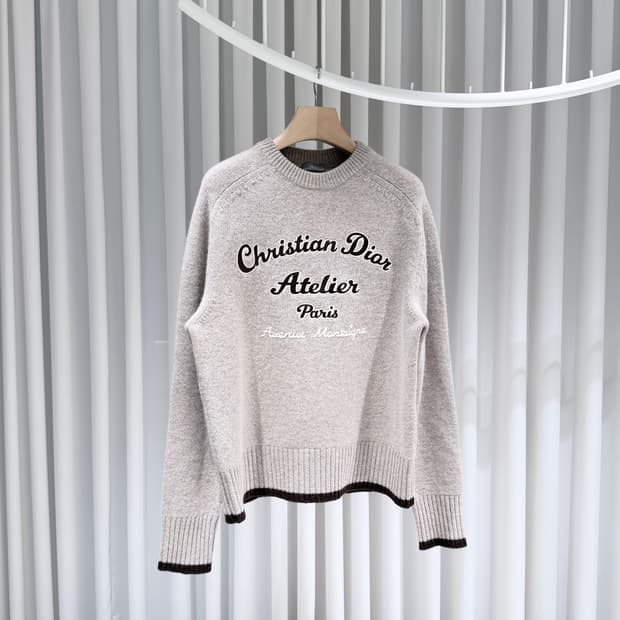 L / 디올 아뜰리에 베이지 니트