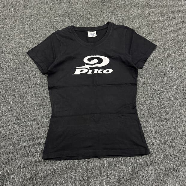 PIKO 우먼스 블랙 반팔티 M