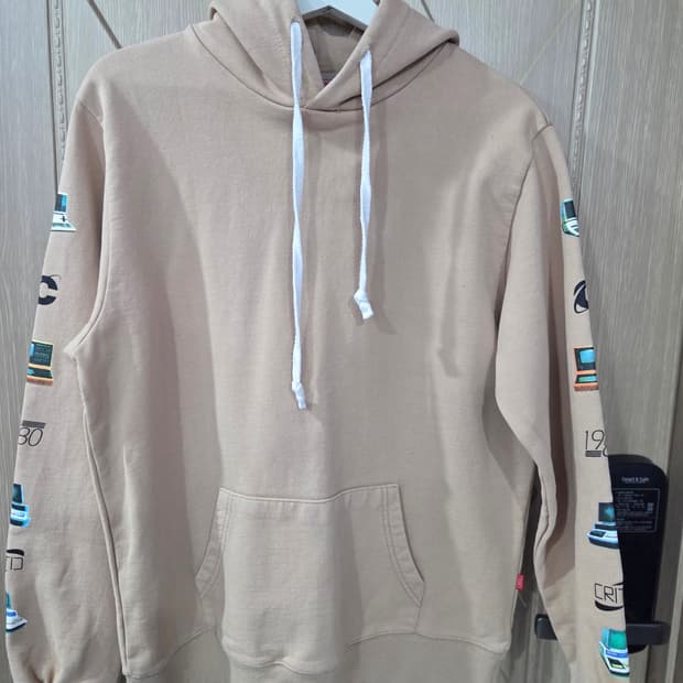 남성 베이지색 후드티