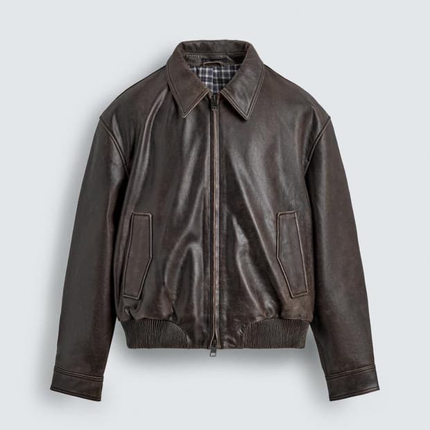 (구매) 자라 가죽 워싱 봄버/자라 가죽자켓