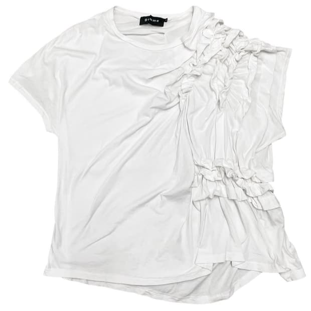 Gomme Frill Shirring T-shirt