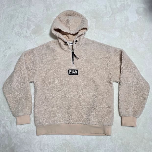 (L)휠라 뽀글이 플리스 후드티