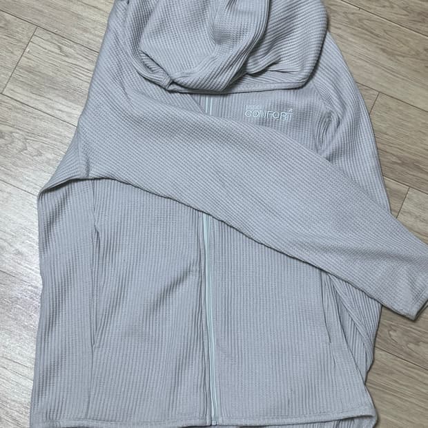 지초이 와플 후드집업