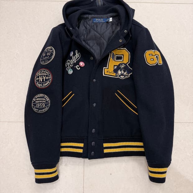 폴로 랄프로렌 울 후드 바시티 스타디움