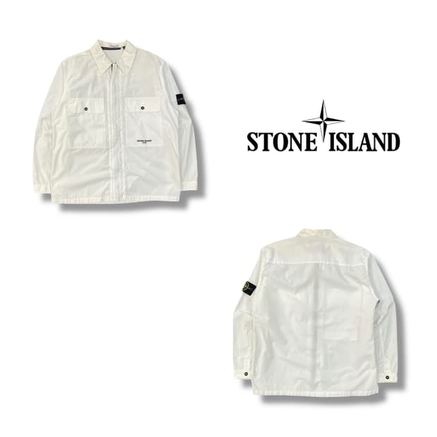  스톤아일랜드 오프화이트 오버 셔츠 y14285