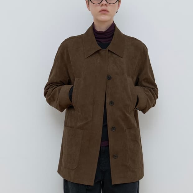 (새상품) 마조네 스웨이드 자켓 브라운