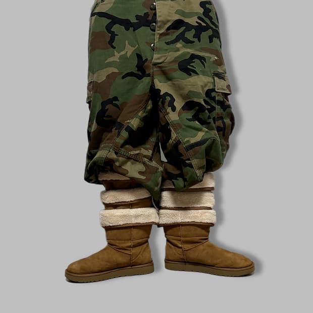 (초레어) 18FW 와이프로젝트  x 어그  레이어드 카멜 부츠