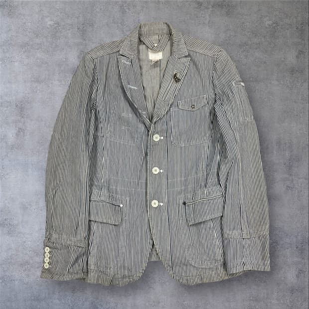 디젤 스트라이프 패턴 블레이저 자켓