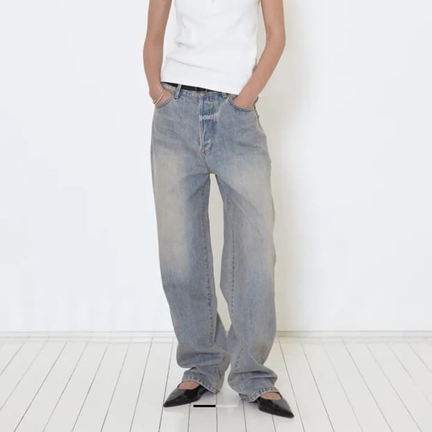 이안조 데님 90s vintage semi tapered denim