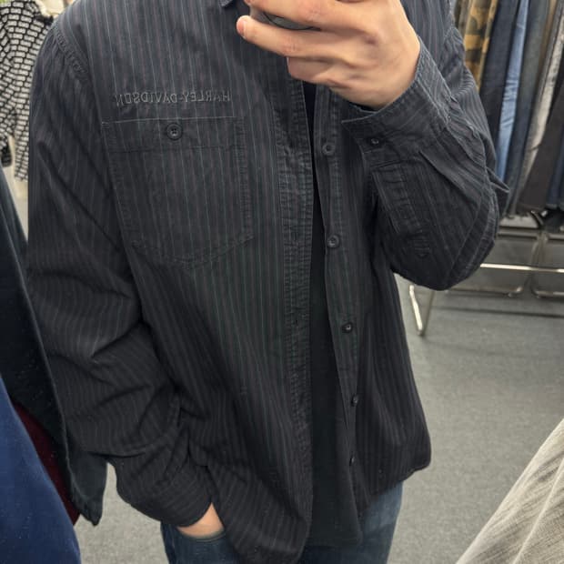 L)할리데이비슨 vintage 멀티 스트라이프 긴팔셔츠