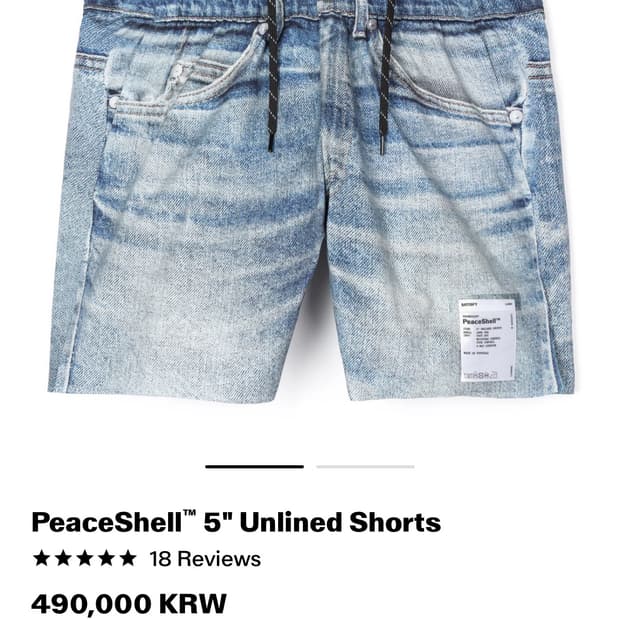 새티스파이 데님 쇼츠 satisfy shorts