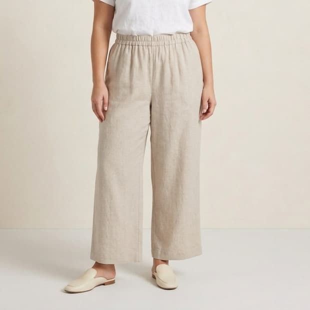 [32]에이치앤엠 린넨 와이드 팬츠