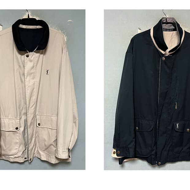 입생로랑 남자 양면 블루종 춘추 XXL 110