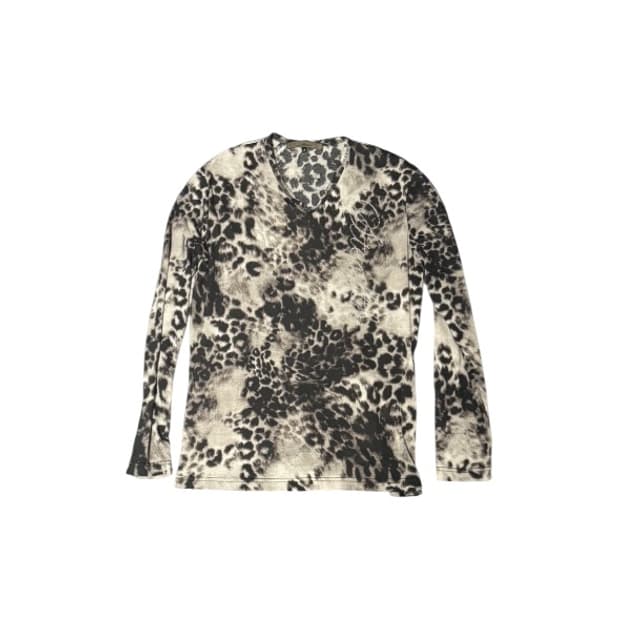 00s Mode Leopard Design Long Sleeve