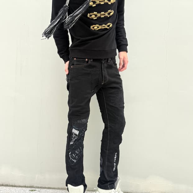 Elliott Evan Custom Patchwork Distressed
