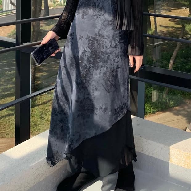 오리엔탈 레이어드 롱스커트