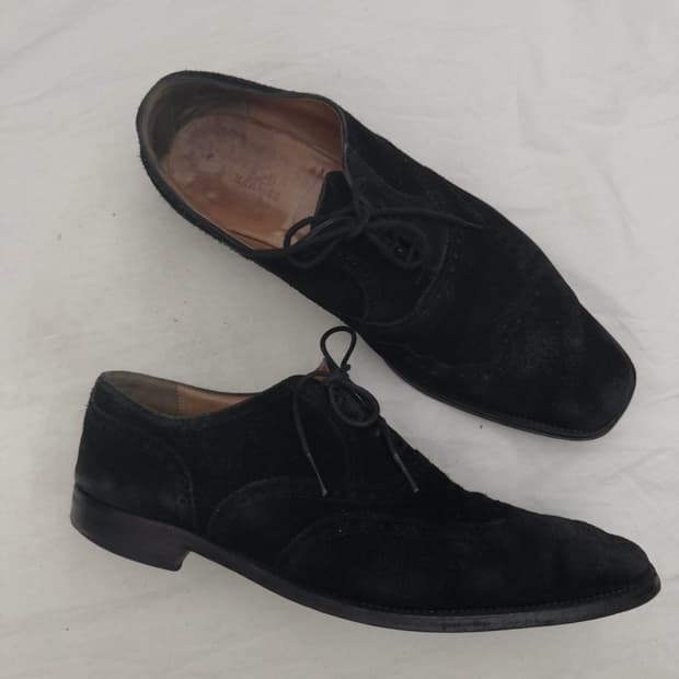 00s 에르메스 블랙 스웨이드 로퍼