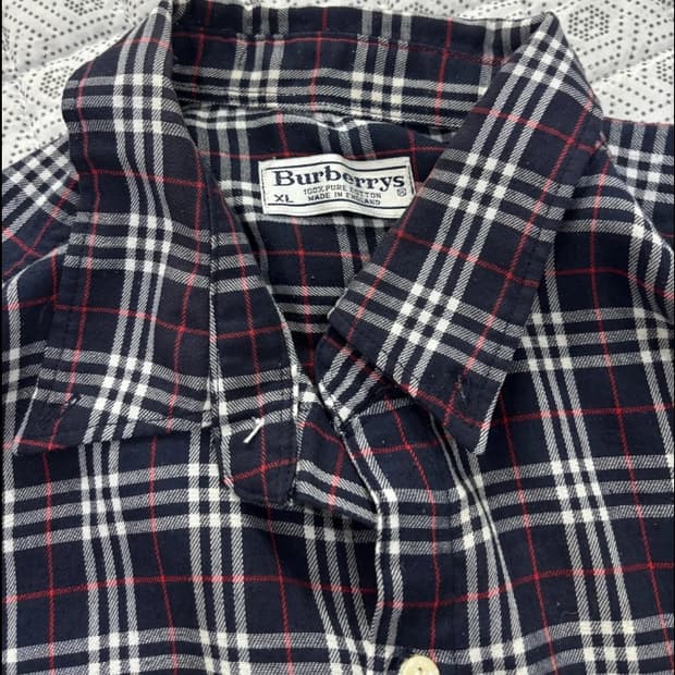 버버리 깅엄 체크 셔츠 110~115