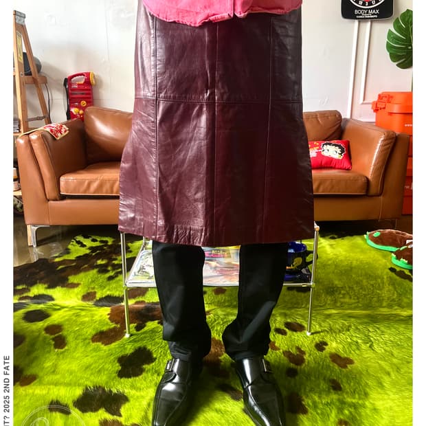 MICHAEL KORS Vintage Cow Leather Skirt