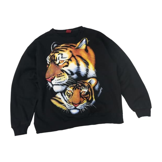 IMPORT GEAR 임포트기어 빈티지 타이거 그래픽 블랙 맨투맨