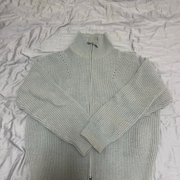 언어펙티드 투웨이 짚업 니트 M