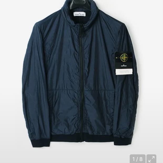 스톤아일랜드 크링클랩스 봄버 패딩 자켓 L