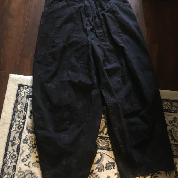 니들스 10oz 데님팬츠 나비문양