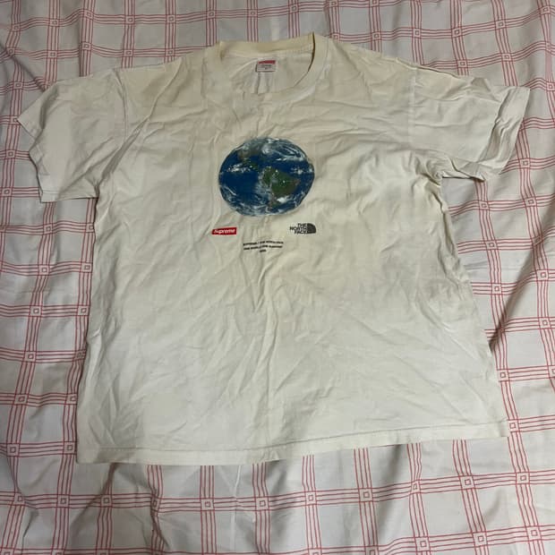 슈프림 노스페이스 one world 티셔츠