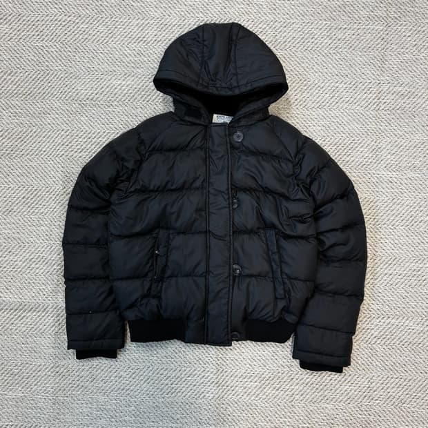 폴로 랄프로렌 진스 블랙 후드 다운 패딩 자켓 S