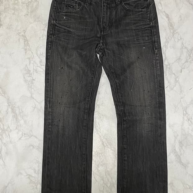 플랙 블랙진 청바지 허리 30 인치