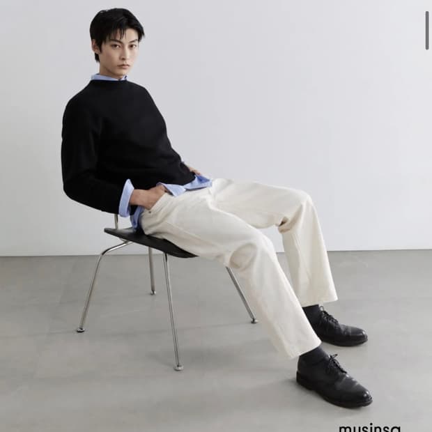 무신사스탠다드 스트레이트 데님팬츠 크림 32