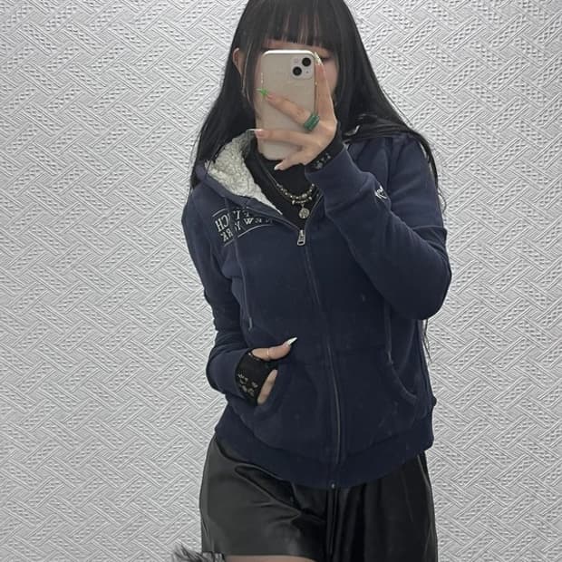 아베크롬비 Y2K 빈티지 양털 후드집업 M C09098