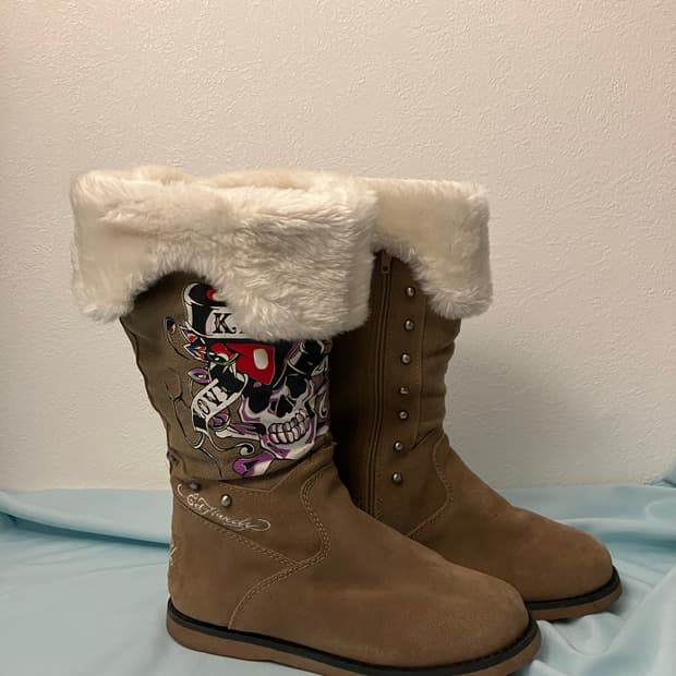 에드하디 어그부츠 퍼부츠 스웨이드부츠 y2k 00s