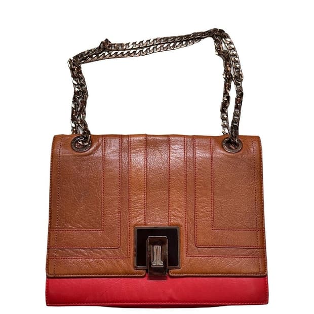 랑방 컬렉션 체인 숄더백 레드/브라운