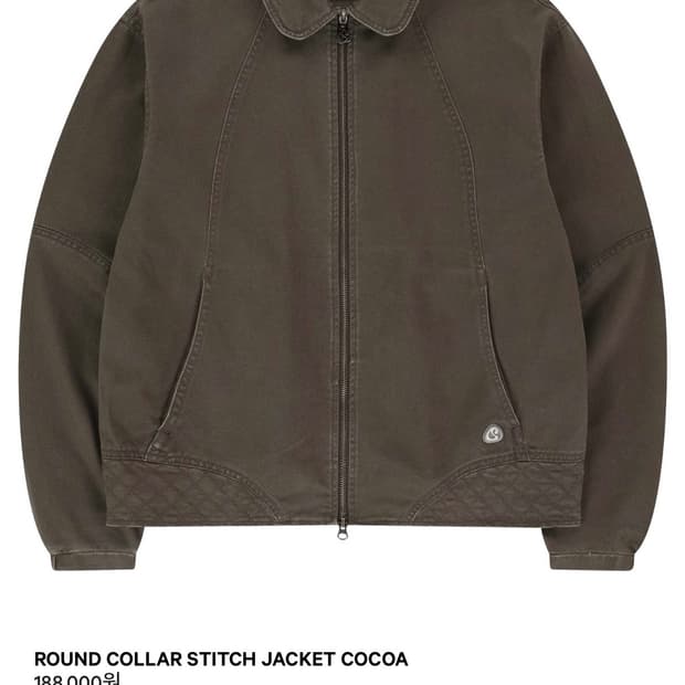 코이세이오 라운드 칼라 스티치 자켓 코코아 브라운