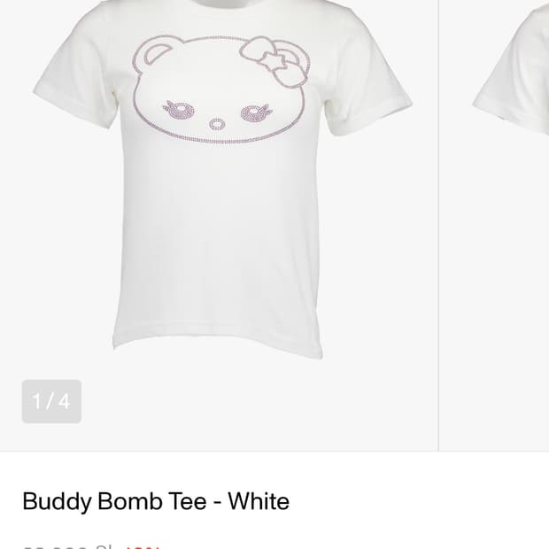 샬롬클럽 Buddy Bomb Tee - White