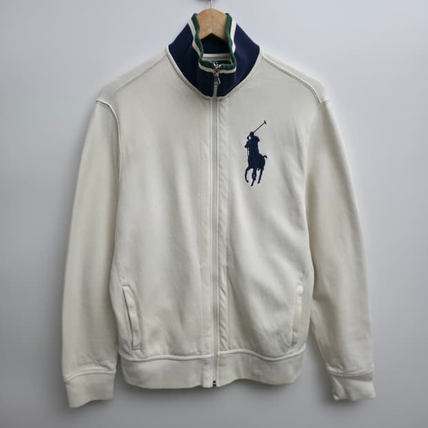 [L] 폴로 랄프로렌 빅포니 화이트 집업